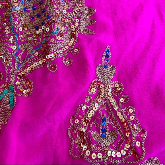 Caypso Pink Silk Mini Dress Size Small - Picture 5 of 11